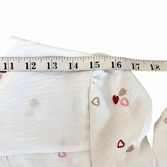 NWT's Size Petite M Fig & Flower Womens Heart Print Blouse - Picture 13 of 15